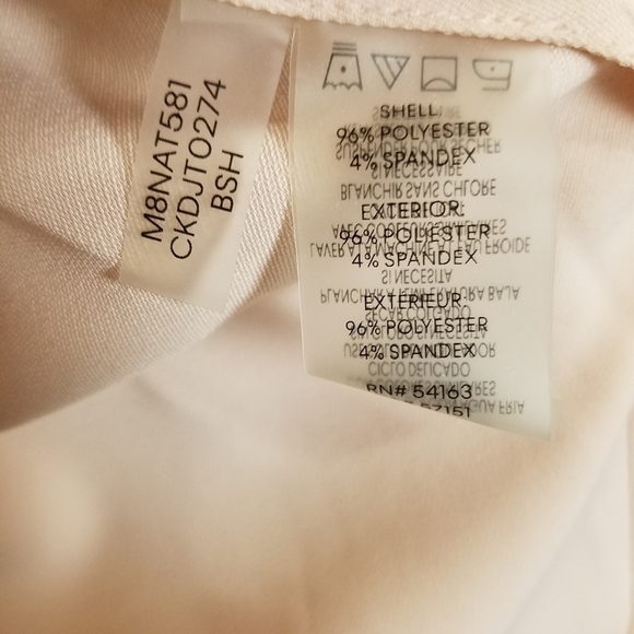 Calvin Klein Blush Pink Bell Sleeve V Neck Blouse - Picture 6 of 7